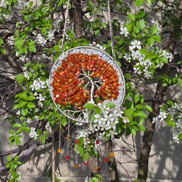 Golden Autumn Tree of Life suncatcher - Picture 3 of 3